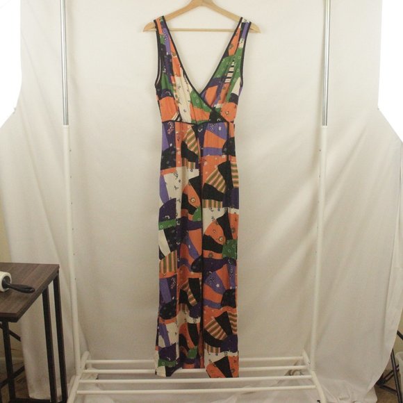 Urban Outfitters Patchwork Fall Jumper Floral Size 2 - Picture 2 of 6